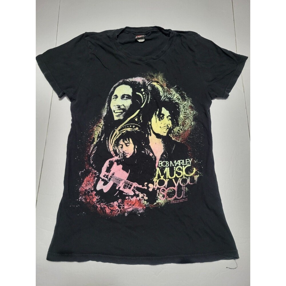 (#9) Zion Rootswear 2009 Bob Marley Baby Doll T-Shirt Black Women's 1X